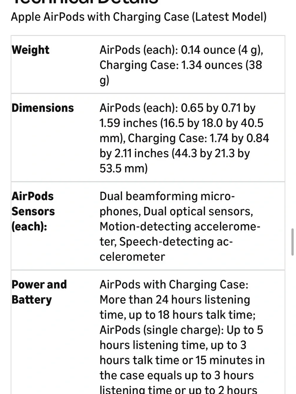 Apple White AirPods Wireless Earbuds with Charging Case